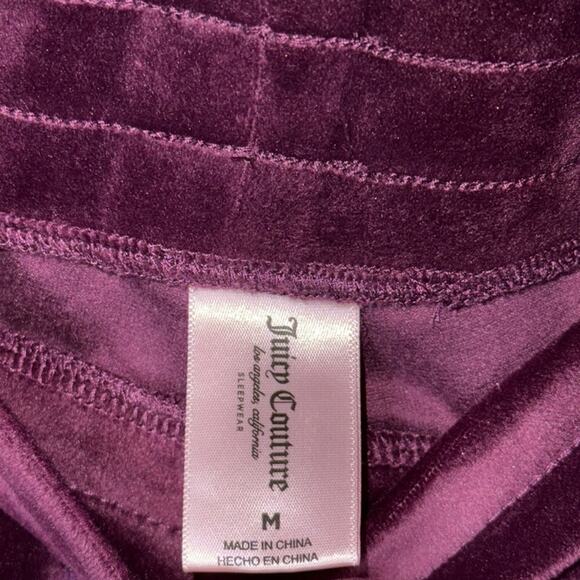 Juicy couture purple velour wide leg track suit sweatpants size medium - Picture 5 of 8